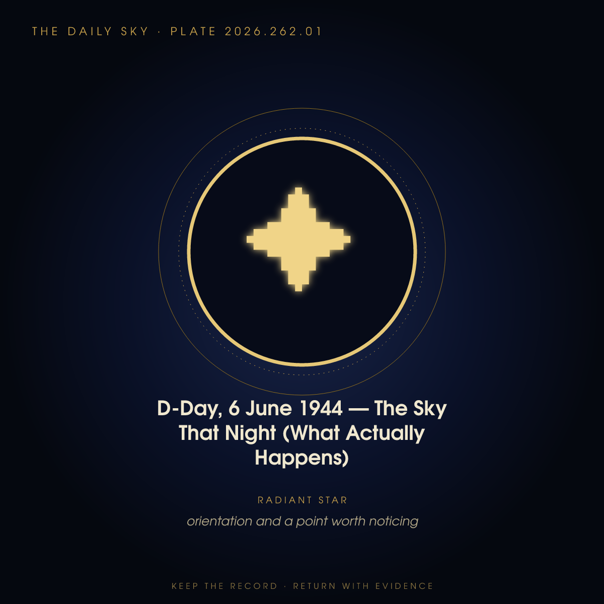 Numbered Daily Sky symbol card, plate 2026.262.01